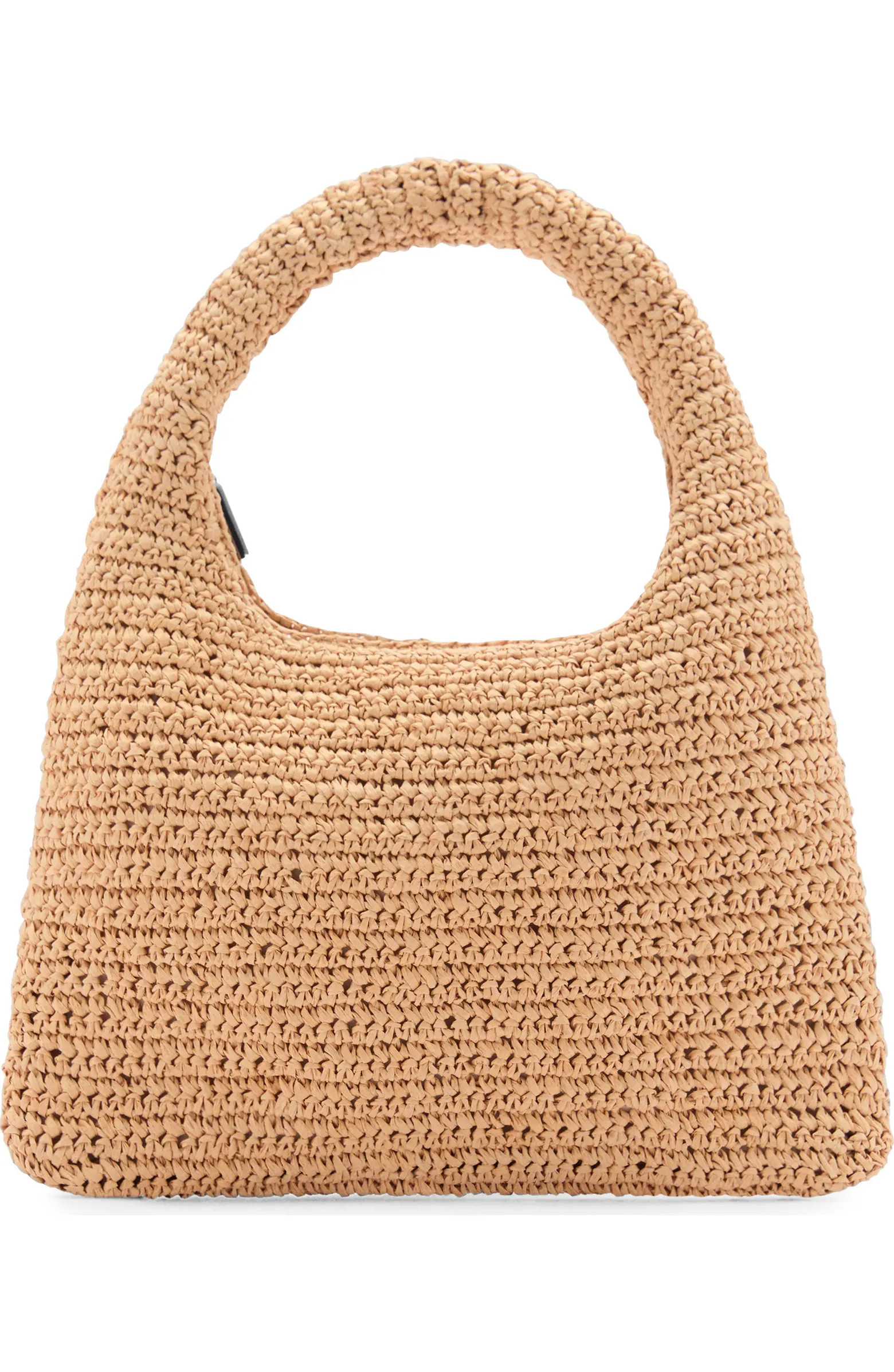 MANGO Straw Shoulder Bag | Nordstrom | Nordstrom