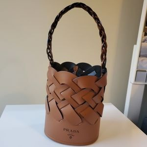 Prada Cognac Tress bucket bag | Poshmark