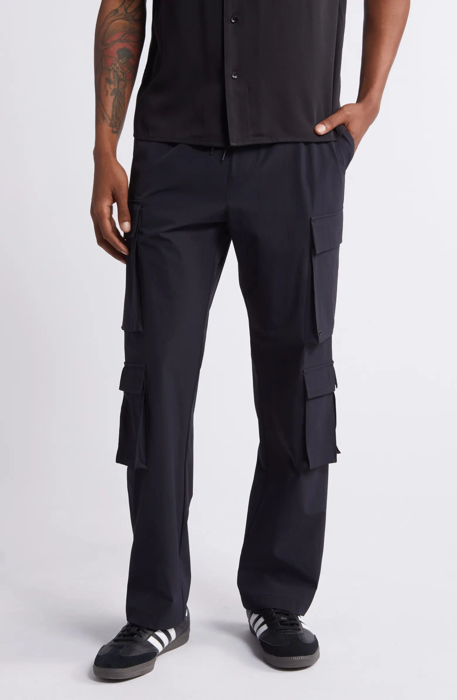 PacSun Kaden Baggy Stretch Nylon Cargo Pants | Nordstrom | Nordstrom