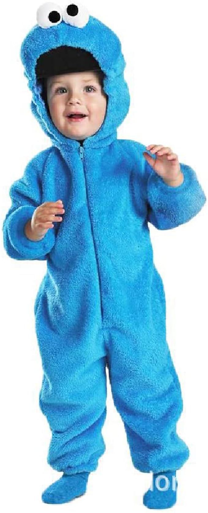 Quenny Halloween Children's Performance Costumes,Cookie Monster One-Piece Pajamas Cosplay Costume... | Amazon (US)