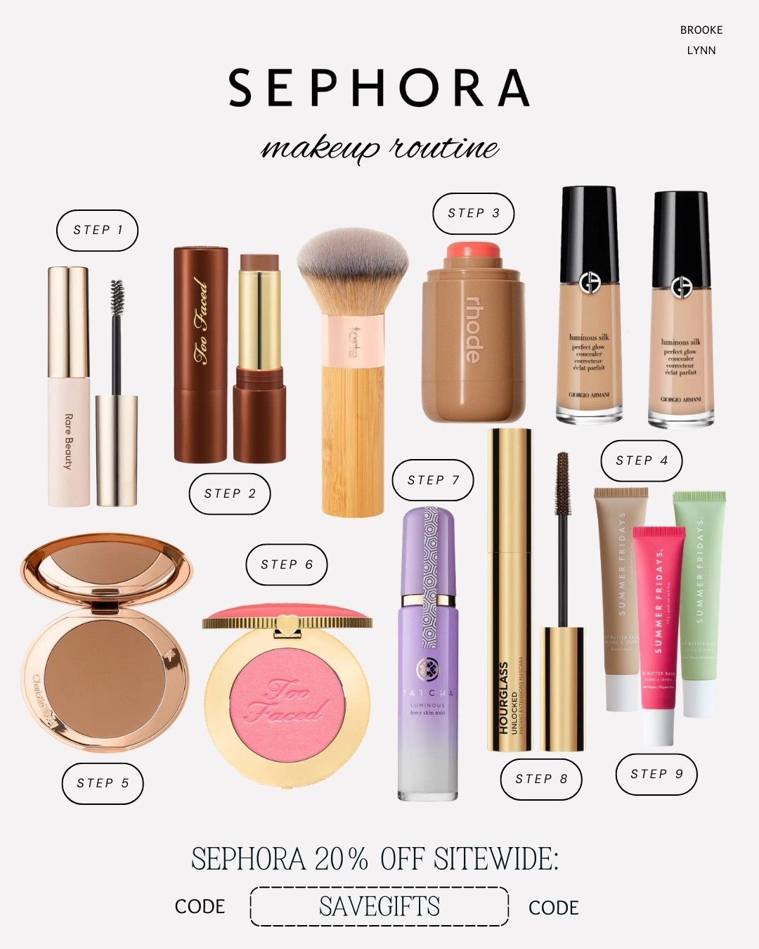 SEPHORA ON SALE!! shop my favorites on sale for 20% off with code SAVEGIFTS! This is my daily makeup routine 🤍✨

#LTKSaleAlert #LTKgrwm #LTKBeauty