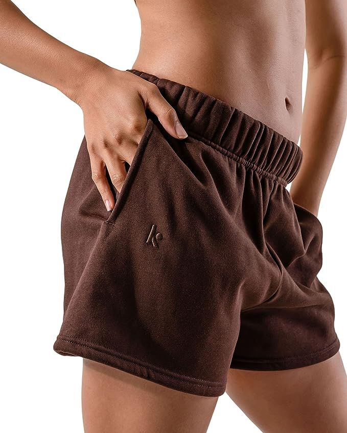 Kamo Fitness CozyTech Sweat Shorts Women High Waisted Lounge Comfy Casual with Pockets | Amazon (US)