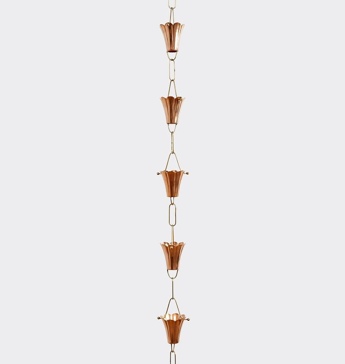 Fluted Flower Rain Chain | Rejuvenation