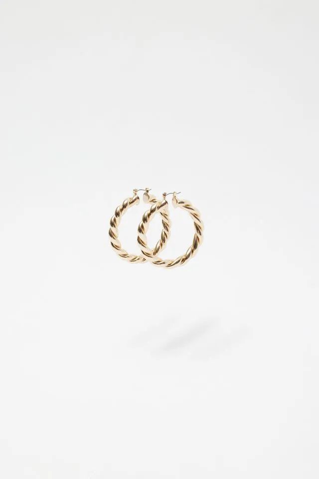 Oversized Twisted Hoops | Dynamite Clothing