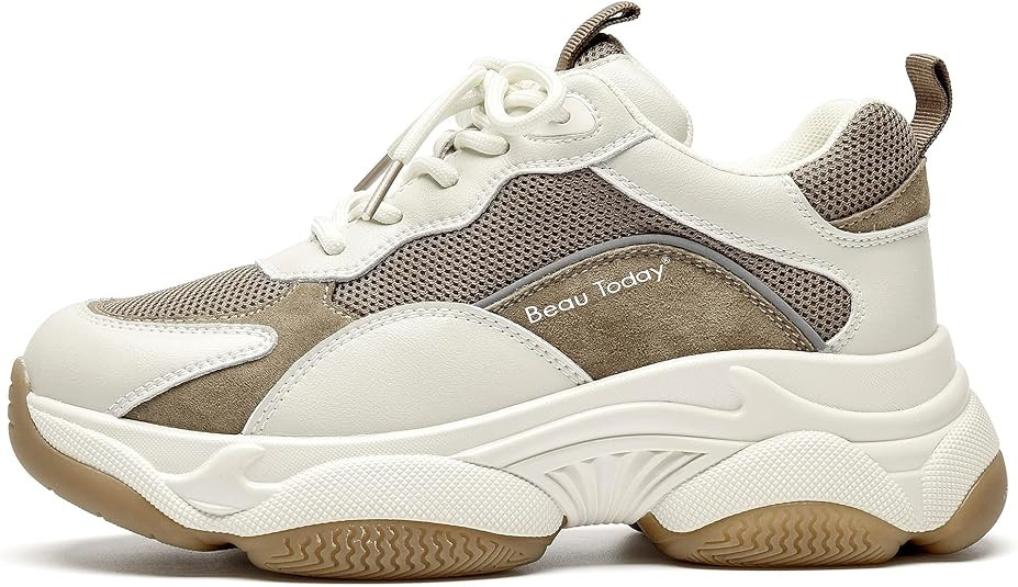 Beau Today Women's Chunky Sneakers Platform Dad Shoes for Women | Amazon (US)