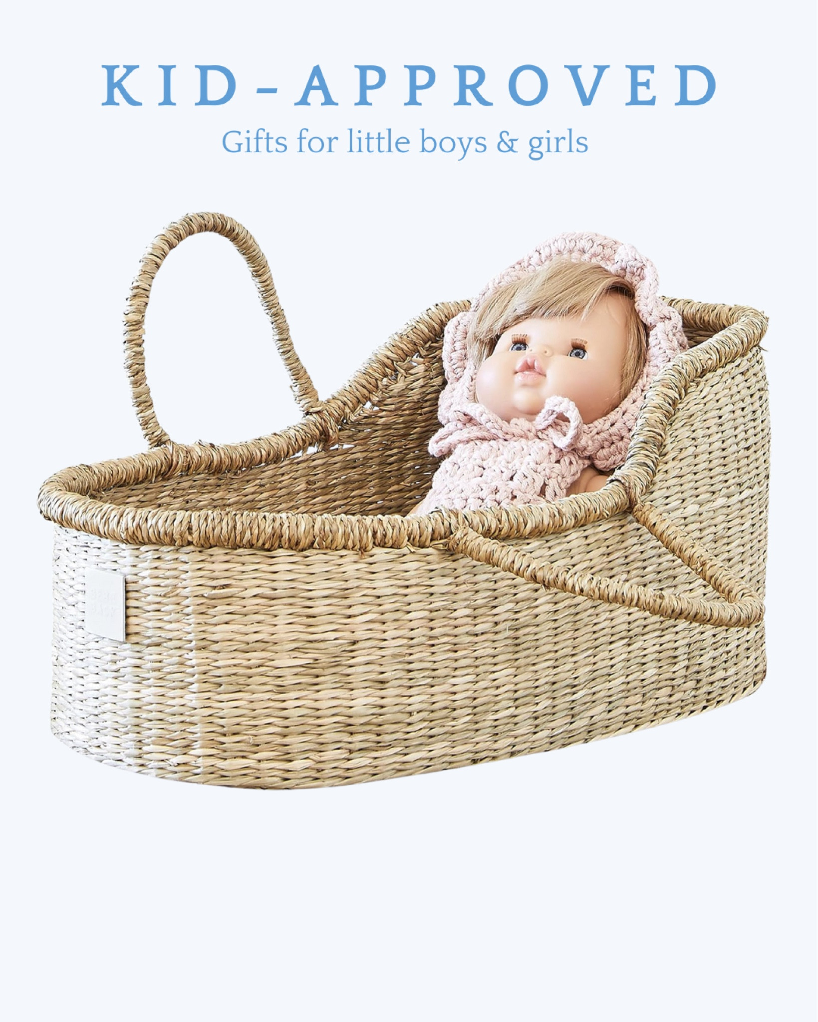 Kid-approved gift idea for little boys and girls. We got this wicker baby doll bassinet basket from Amazon a while ago and it has been a hit! Adorable toy and excellent quality. 

Amazon find, last minute gift ideas, Christmas gifts for girls, toddler girls gift guide 

#LTKkids #LTKGiftGuide #LTKfindsunder100