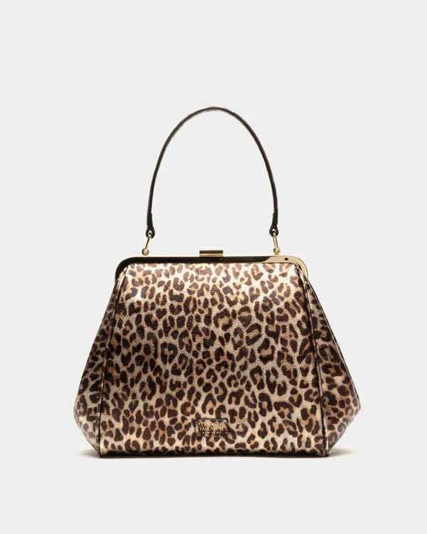 Katherine Frame Bag - Metallic Leopard | Frances Valentine