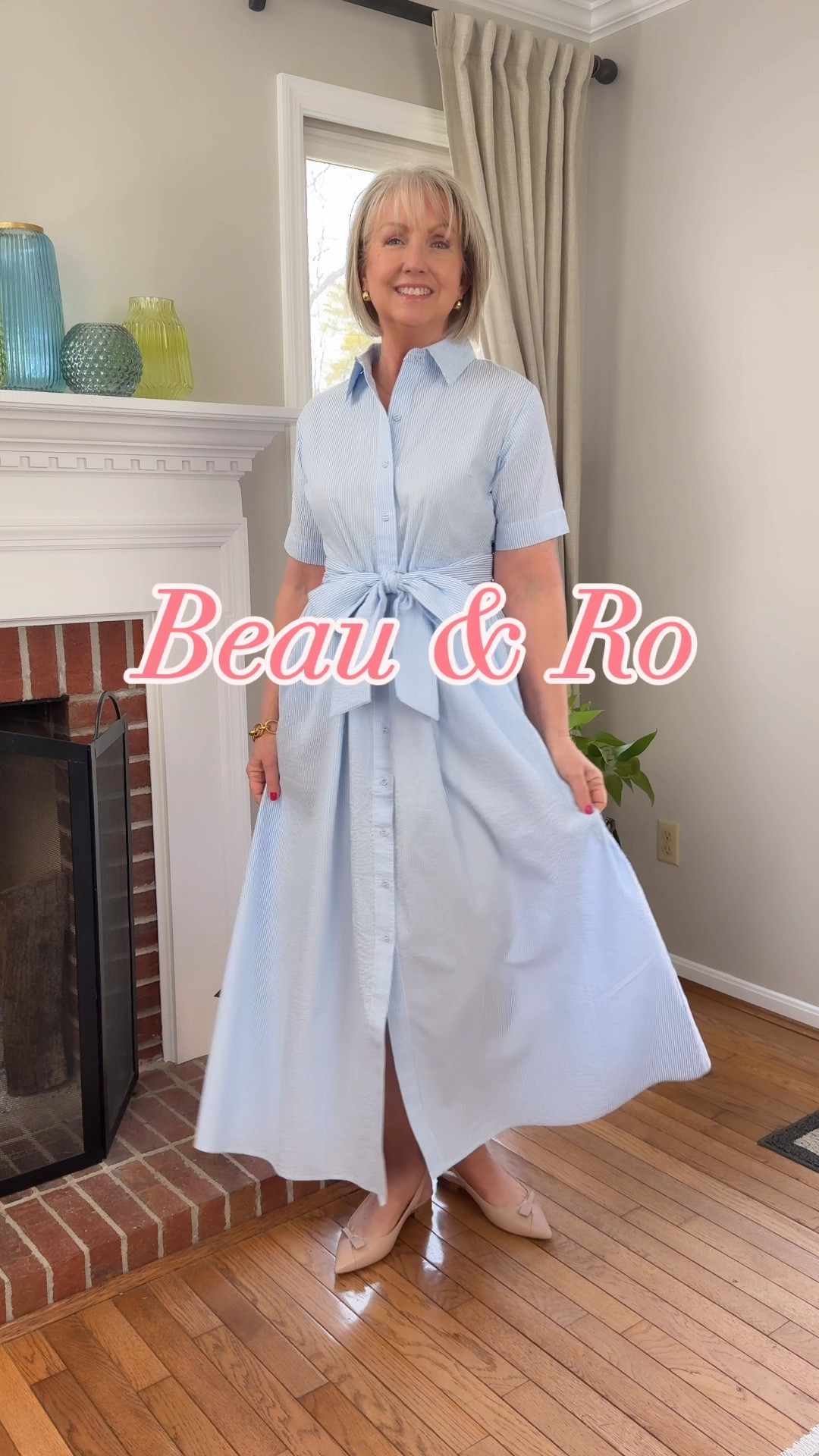 This Beau & Ro seersucker dress is like a dream. The details are pretty amazing - fabric covered buttons, a wide substantial sash you can replace with a belt, just right button holes and the softest, flowiest fabric ever. It comes in other prints, too. Perfect for a spring getaway, but you’ll wear it all summer. It runs true to their size guide. I’m wearing a Medium very comfortably. #gifted 

#LTKWatchNow #LTKMidsize #LTKOver40