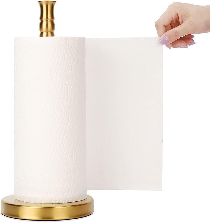 Sfemn Paper Towel Holder Countertop, Weighted Base for One-Handed Tear, Free Standing Paper Towel... | Amazon (US)