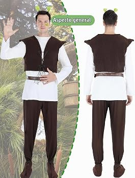 Disfraz de monstruo de Halloween de 5 piezas, camisa para hombre, chaleco, pantalones, zapatos, c... | Amazon (US)