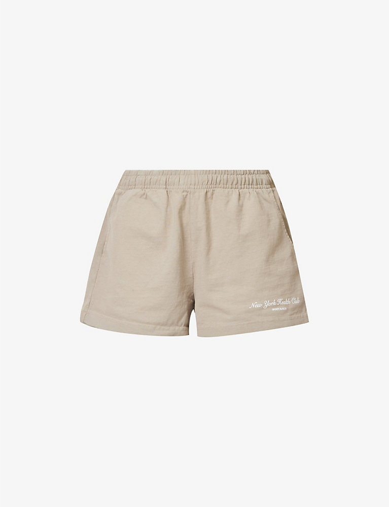 New York Health Club logo-print cotton shorts | Selfridges
