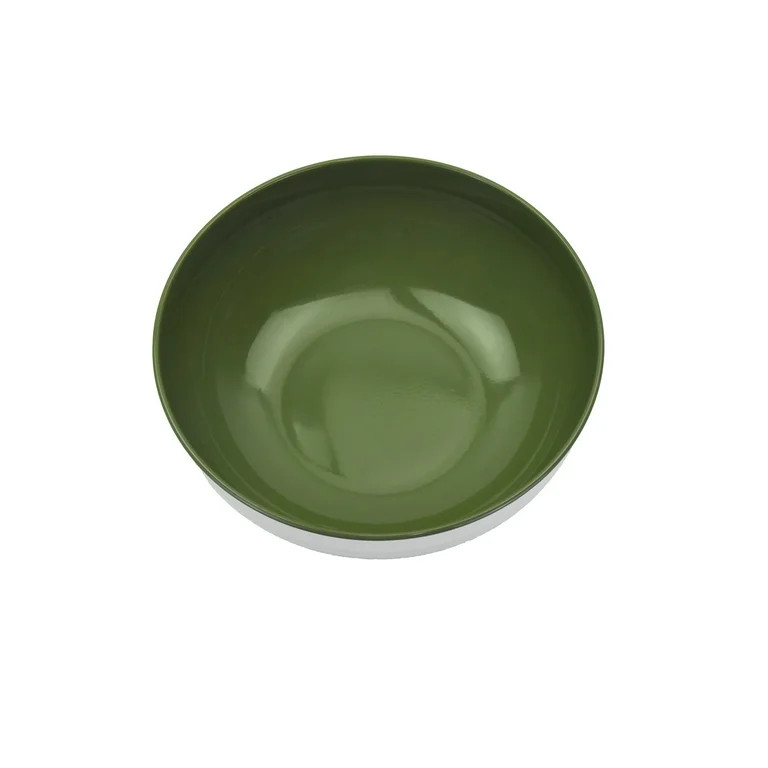 Better Homes & Gardens 2-Tone Steel Footed Bowl - Green | Walmart (US)