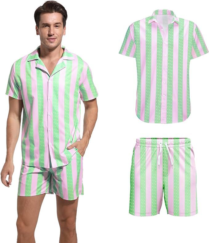 ZOKJFDK Ken Costume for Adult Men Ken Cosplay Beach Costumes Suits Shirt Shorts Outfits Ken Doll ... | Amazon (US)