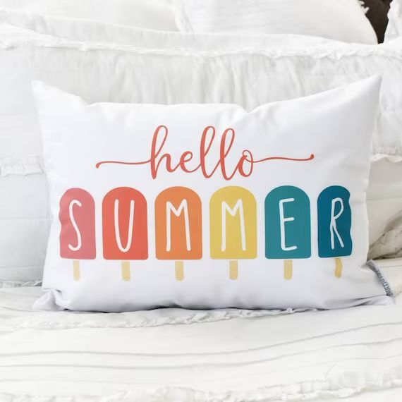 Hello Summer Happy Summer Summer Pillow Cover Summer Decor | Etsy | Etsy (US)