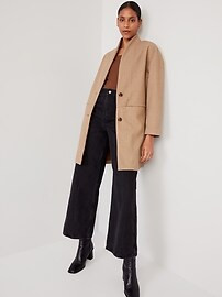 Long-Line Cardigan Coat for Women | Old Navy (CA)