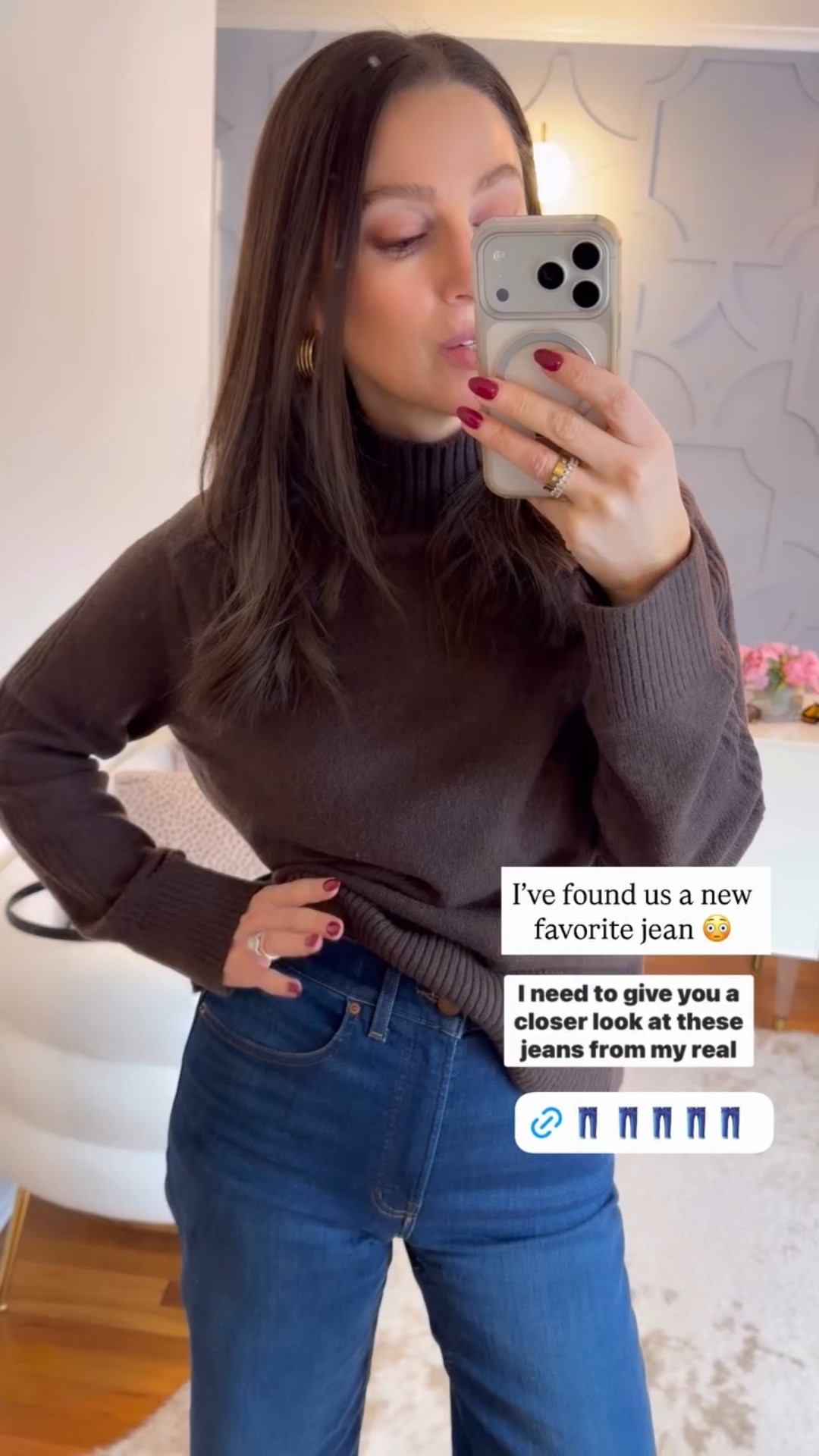 I’ve found us a new favorite jean 😳

I did my true size regular length (I’m 5’5 and a half)