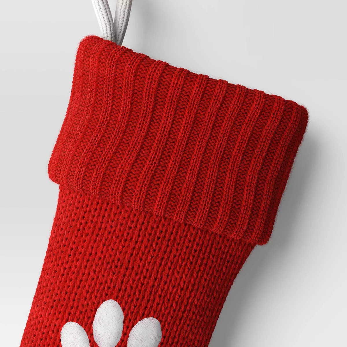 20" Knit Monogram Christmas Stocking Paw Print - Wondershop™ | Target