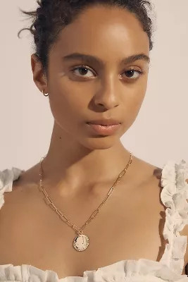 Paperclip Coin Pendant Necklace | Anthropologie (US)