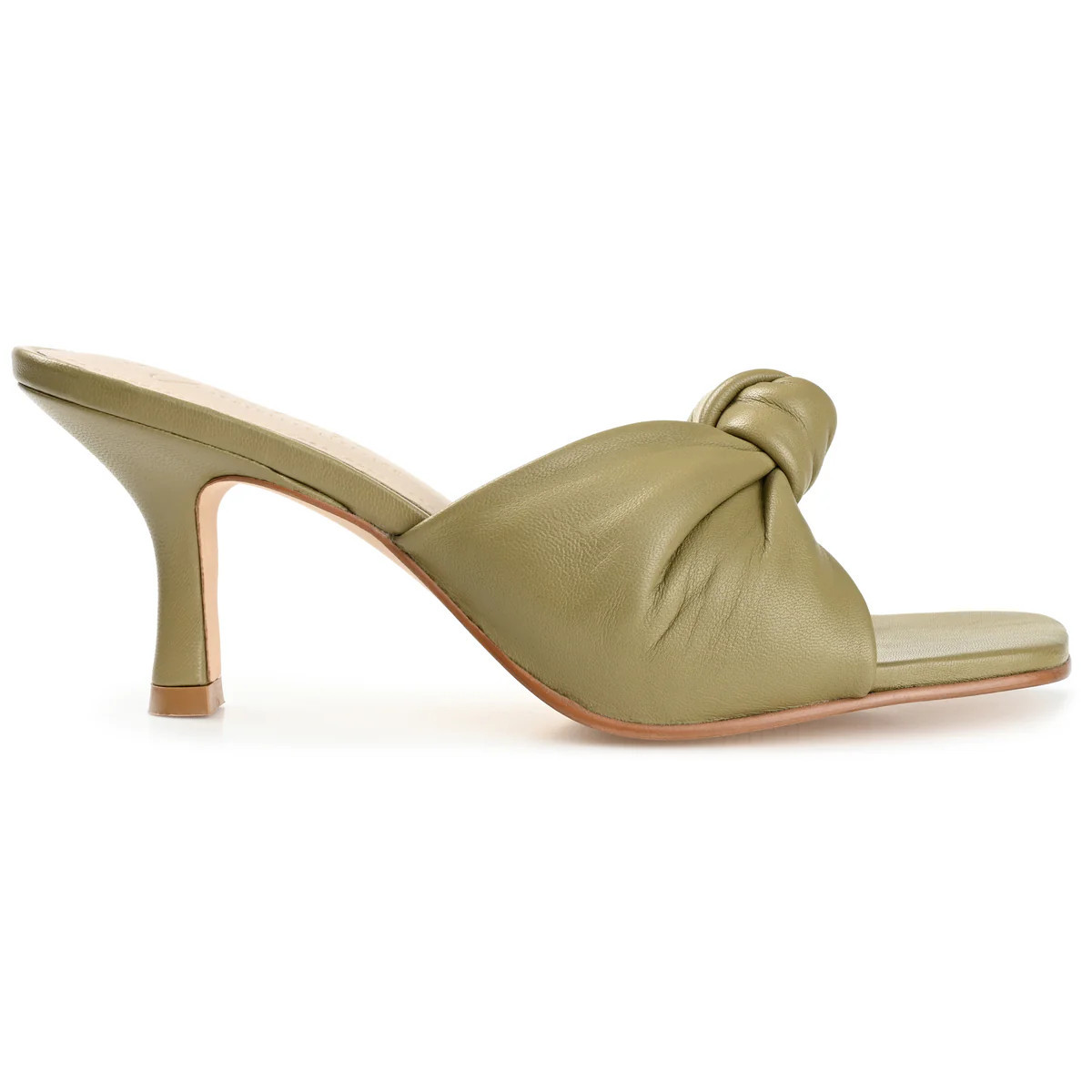 FINLEE STILETTO HEEL MULES IN LEATHER | Journee Collection