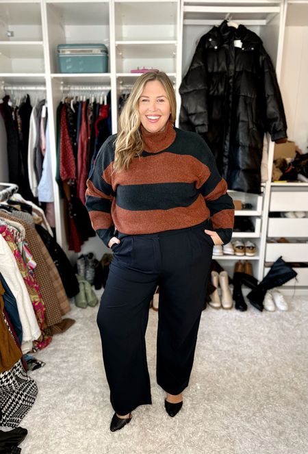 Plus size workwear look! Wearing a pair of Abercrombie tailored pants, an Abercrombie turtleneck sweater in a size XXL, and a pair of flats from Lane Bryant! 

All Abercrombie is 30% when signed into your myAbercrombie account + an extra 15% off with code CYBERAF at checkout

Lane Bryant 50% off right now!

Sis Kiss jewelry is 15% off with code ASHLEY15! These custom necklaces would make great holiday presents!#LTKCyberweek

#LTKstyletip #LTKcurves #LTKxAF