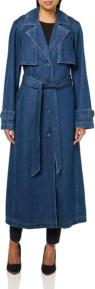 PAIGE womens Raina Denim Trench Coat | Amazon (US)