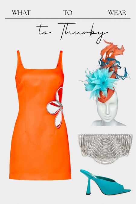 Kentucky derby outfit idea. This look would be cute for Thurby day at the track. Go bold in orange with some crystal embellishment! This dress would also be cute for a vacation dress 

#LTKSeasonal #LTKwedding #LTKstyletip