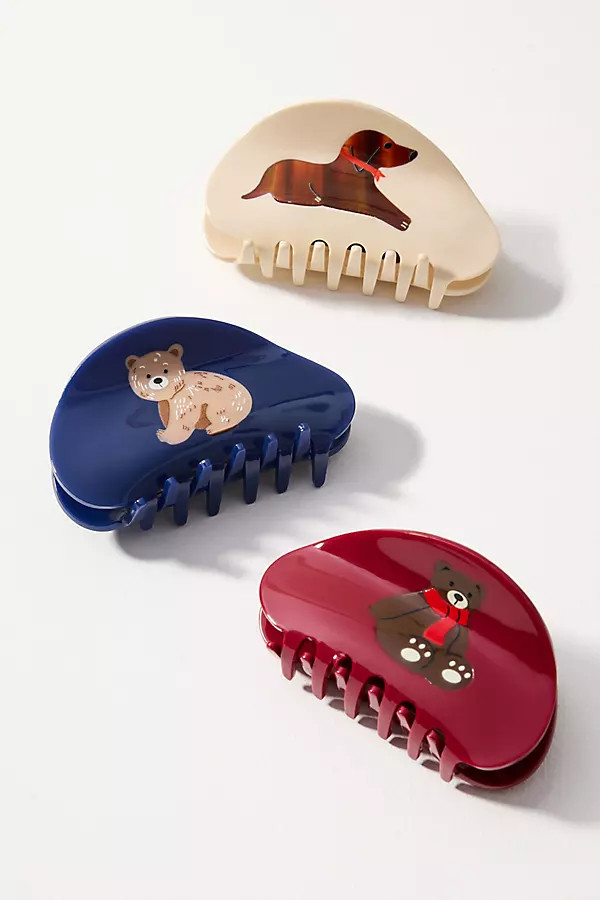 Assorted Icon Hair Claw Clips, Set of 3 | Anthropologie (US)