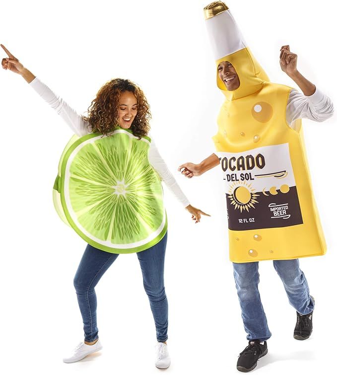 Beer & Lime Halloween Couples Costume - Funny Food Fruit Adult Bodysuit | Amazon (US)