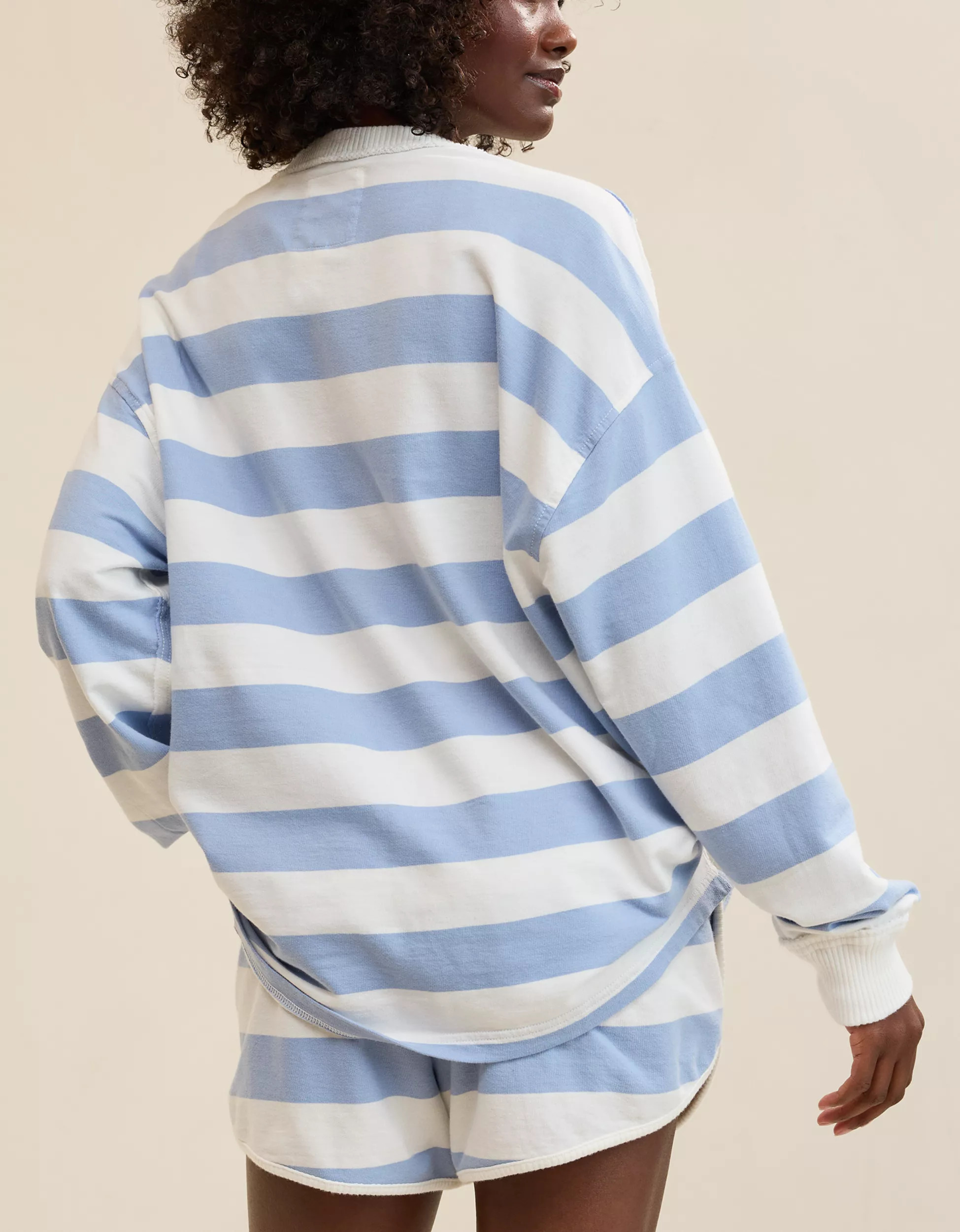 Aerie Poolside Terry Henley Sweatshirt | Aerie