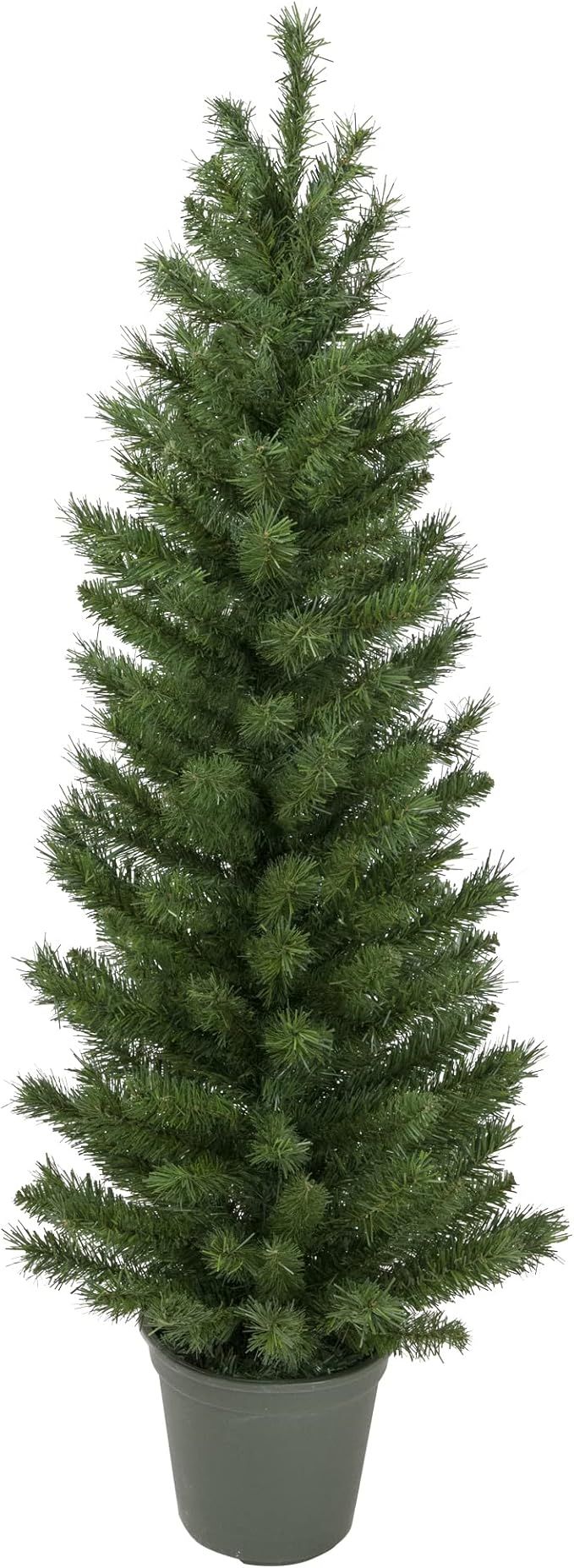 4' Potted Virginia Pine Walkway Slim Artificial Christmas Tree - Unlit | Amazon (US)