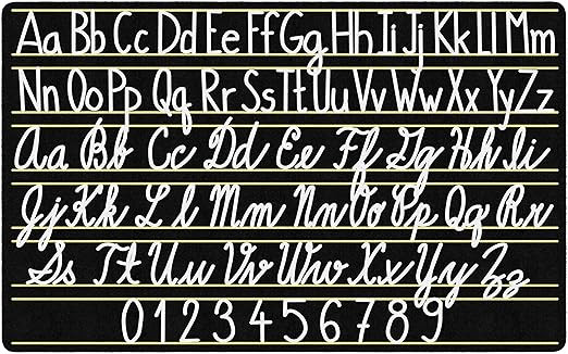 Flagship Carpets Handwriting Samplers ABC Children's Floor Area Rug for Indoor Classroom or Home ... | Amazon (US)