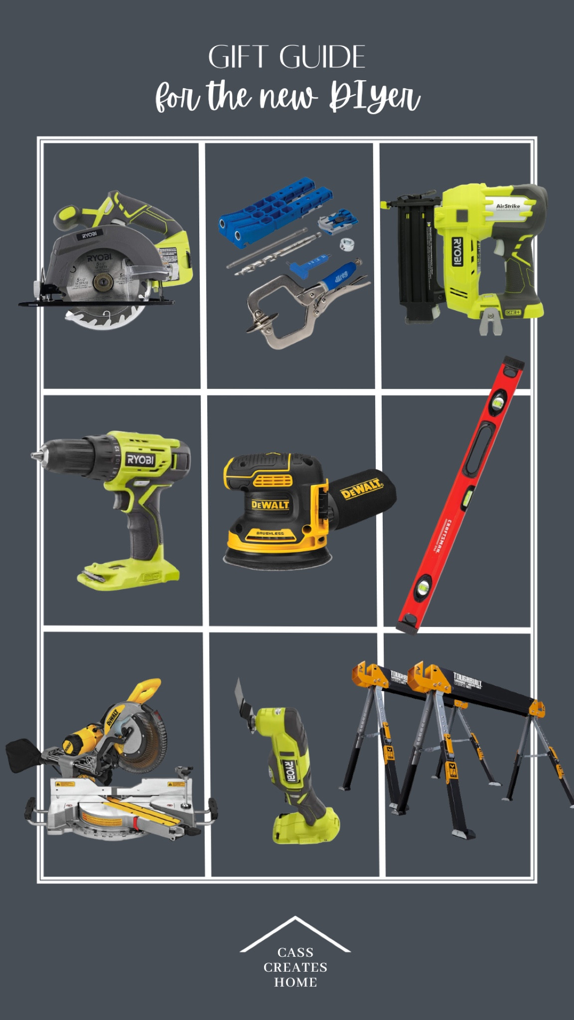 Gift guide for DIYer, new homeowner, woodworking, tools, Ryobi, Dewalt

#LTKGiftGuide #LTKHoliday #LTKhome