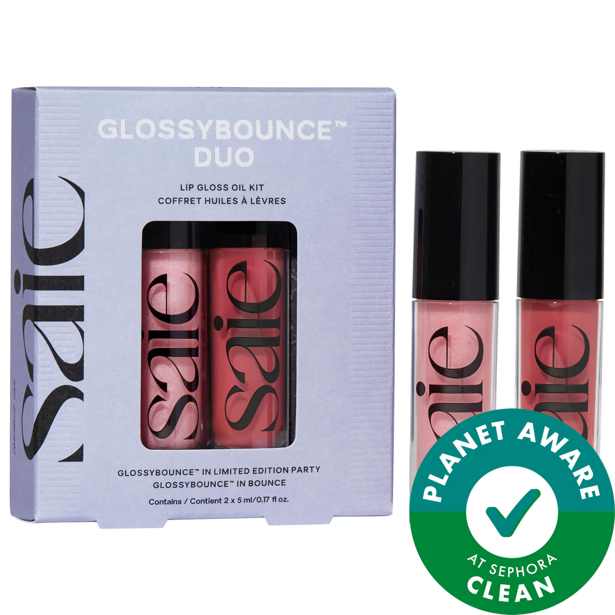 Saie Glossybounce Lip Gloss-Oil Duo Gift Set | Sephora (US)