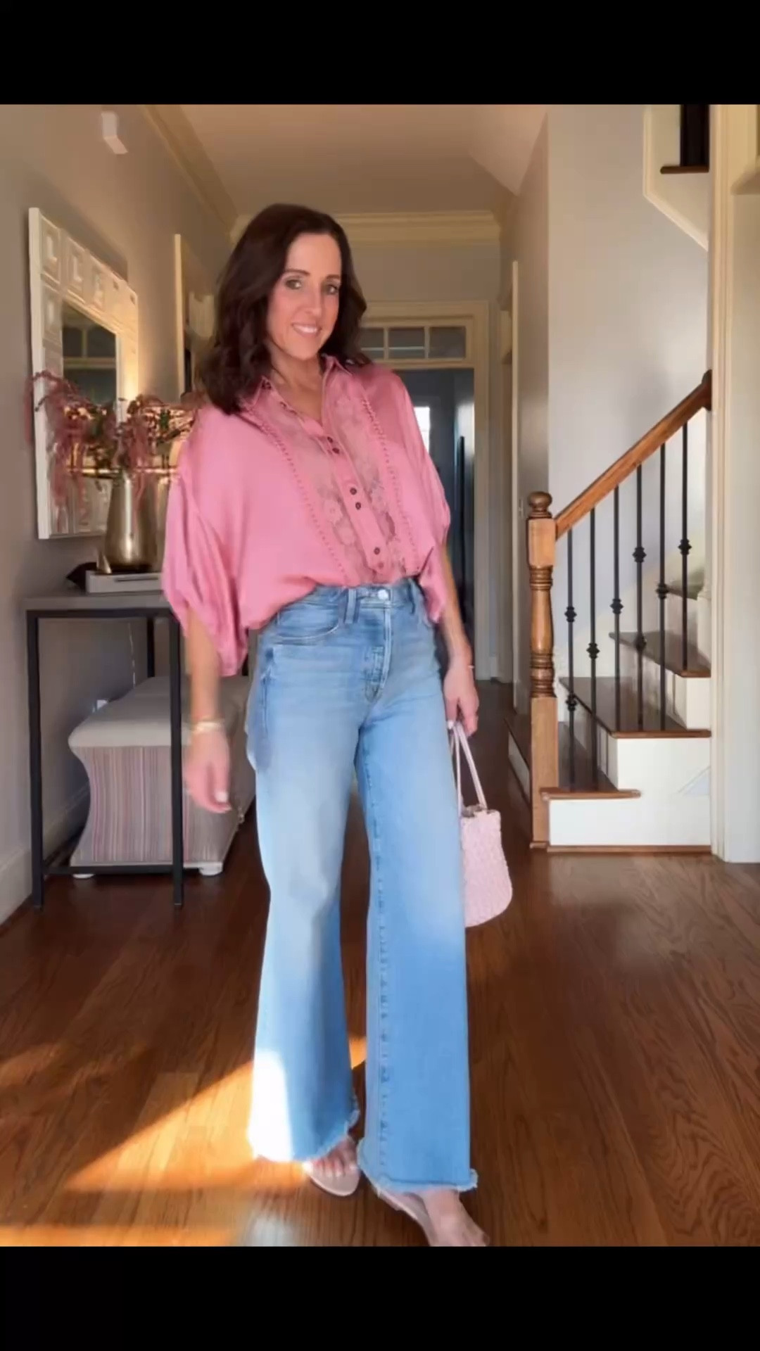 Lace detail blouse. 
Use code TWOPEAS20 for 20% off. 
Size XS. 

#LTKSaleAlert #LTKSeasonal #LTKootd