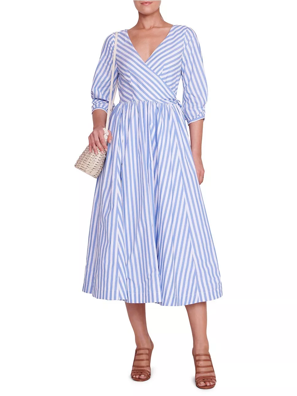 Jodie Stripe Wrap Midi-Dress curated on LTK
