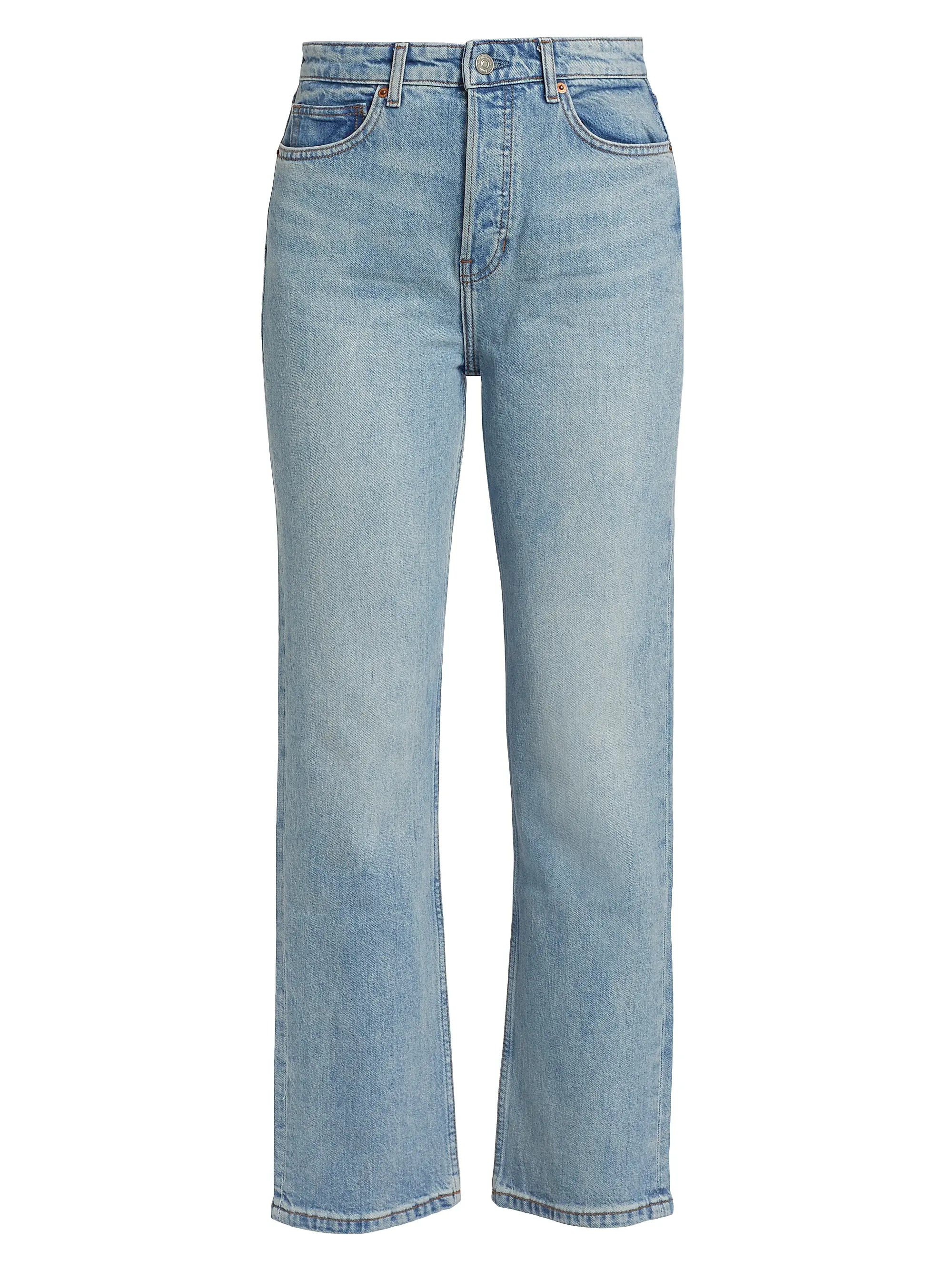 Cynthia Cotton High-Rise Straight-Leg Jeans | Saks Fifth Avenue