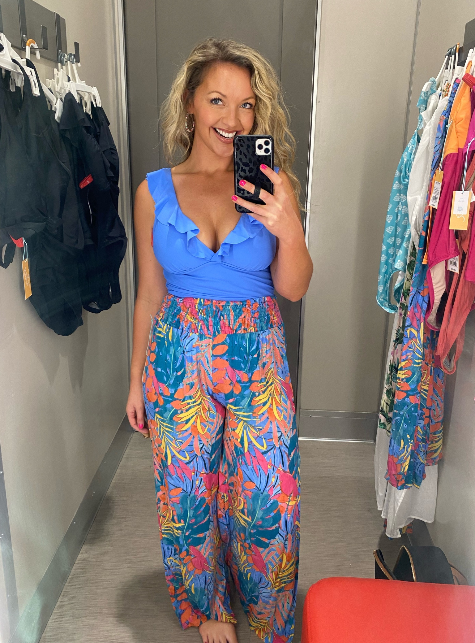 If you need me I will be dreaming of sunshine and this @Target swimsuit and cover up pants combo!! #target #targetstyle  wearing size Medium in the swimsuit and sized down to a Small in the pants! I am 155 lbs and 5’5” for reference! Spring Break Swim, Vacation, Cover Up

#LTKunder50 #LTKSeasonal #LTKswim