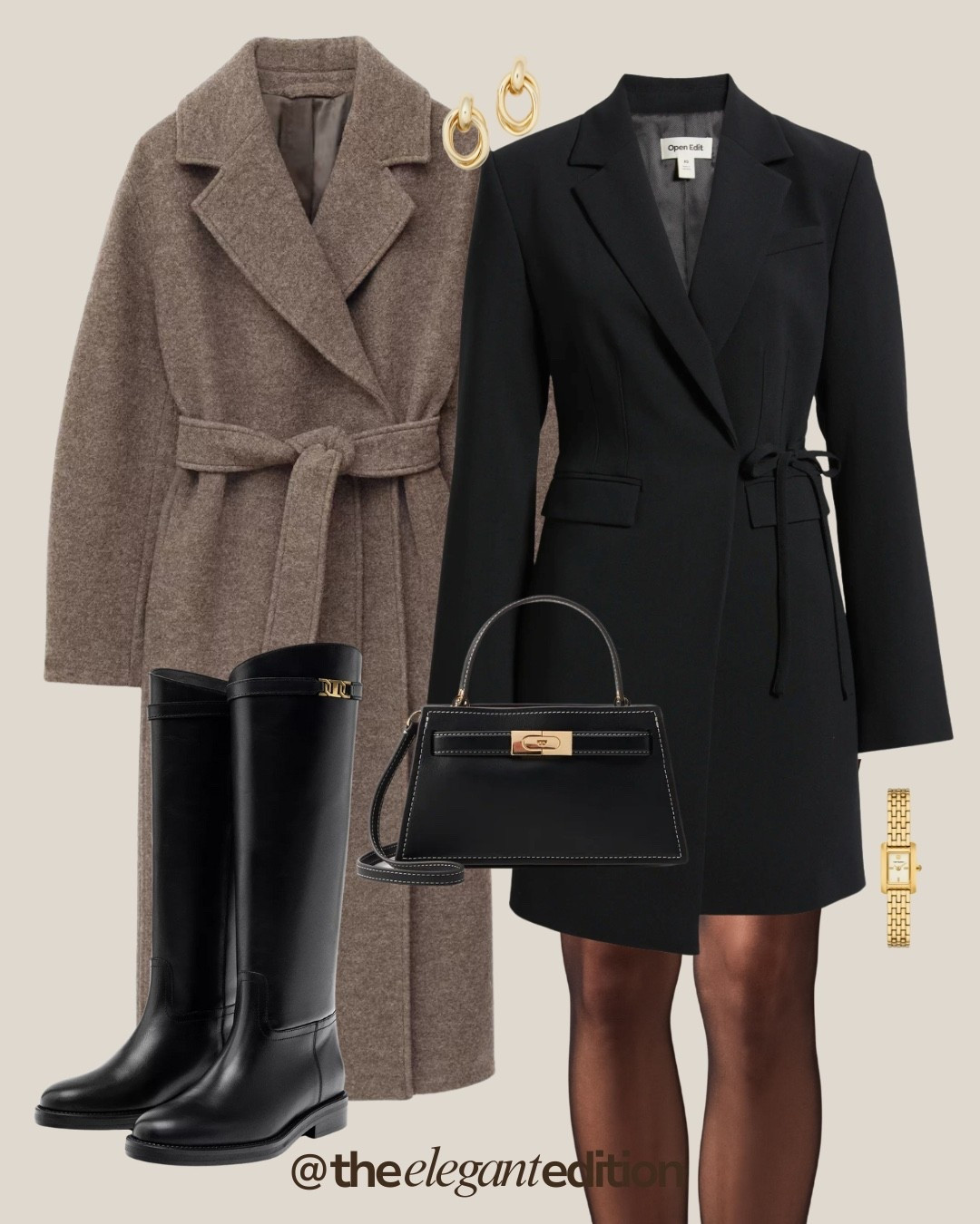 Double coat layering riding boots
Taupe wool coat, black blazer dress

#LTKeurope #LTKstyletip #ridingboots #coatlayering #winterelegance

#LTKstyletip #LTKwinter #LTKeurope