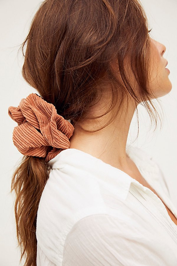 Softest Cord Super Scrunchie by Free People, Rust, One Size | Free People (Global - UK&FR Excluded)