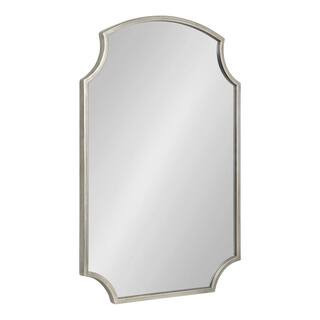 Carlow 30.00 in. H x 20.00 in. W Scalloped Metal Framed Silver Mirror | The Home Depot