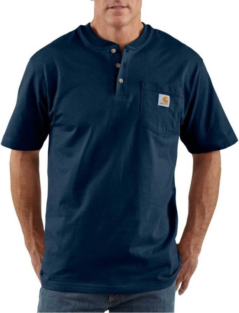 Carhartt Men's Loose Fit Heavyweight Short-Sleeve Pocket Henley T-Shirt | Amazon (US)