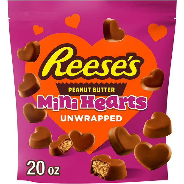REESE'S Unwrapped Valentine Chocolate Peanut Butter Creme Mini Hearts Candy, 20 oz. | Sam's Club