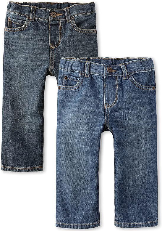 The Children's Place Baby Boys' and Toddler Multipack Basic Straight Leg Jeans | Amazon (US)