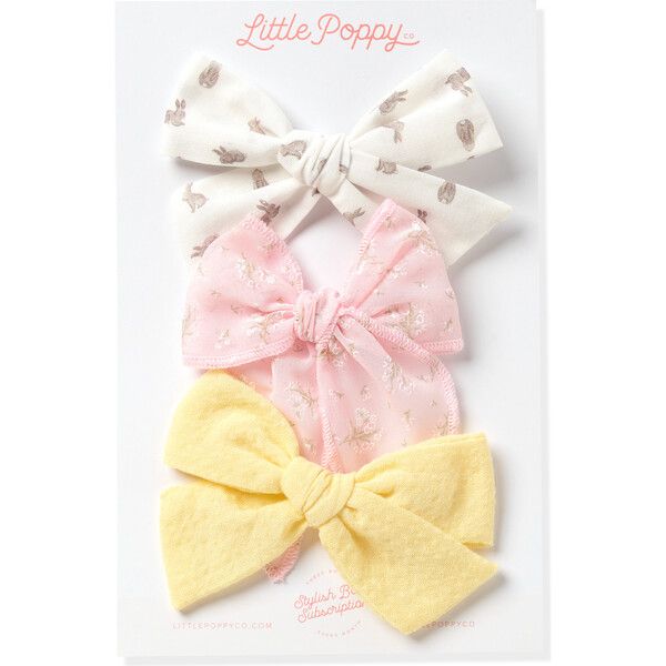 The Chloe Original Clip Bow Set, Multicolor - Little Poppy Co. Bows | Maisonette | Maisonette