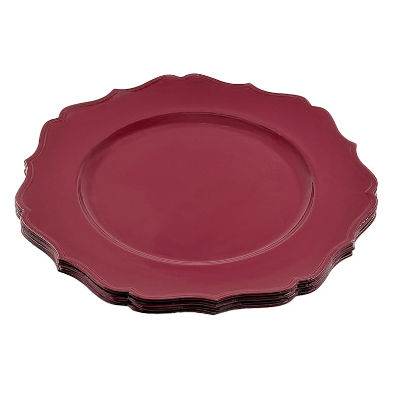 Set of 4 Rhubarb Charger Plates, 13" | At Home