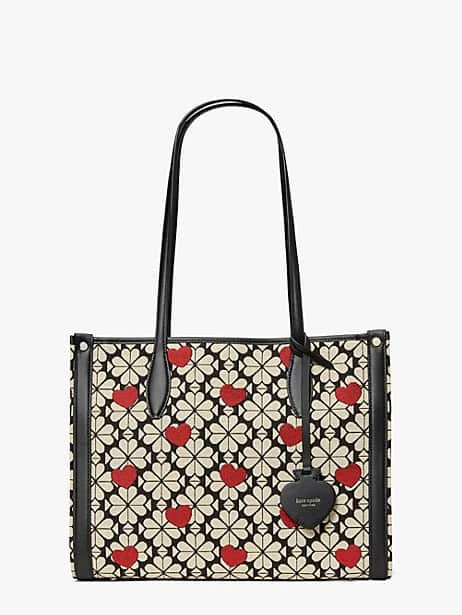spade flower jacquard hearts market medium tote | Kate Spade (US)
