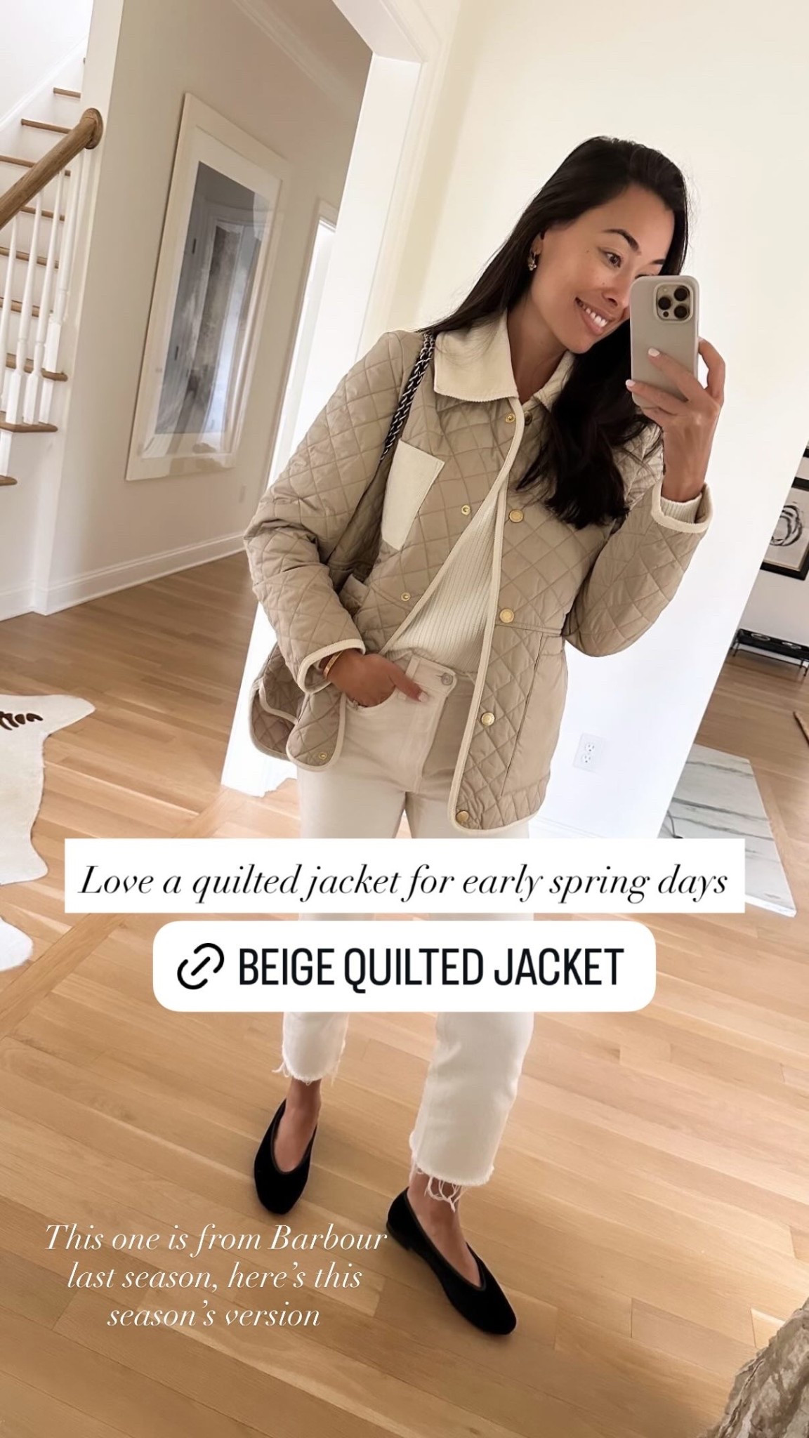 Love a quilted jacket for early spring days This one is from Barbour last season, here’s this season’s version