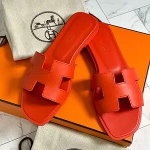 HERMES ORAN SANDALS SIZE 35 COLOR Orange Capucine | Poshmark