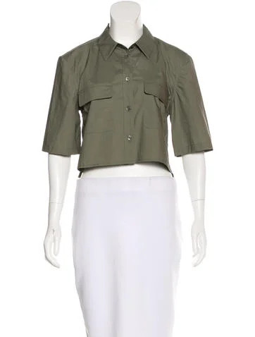 Equipment Cropped Button-Up Top w/ Tags | The Real Real, Inc.