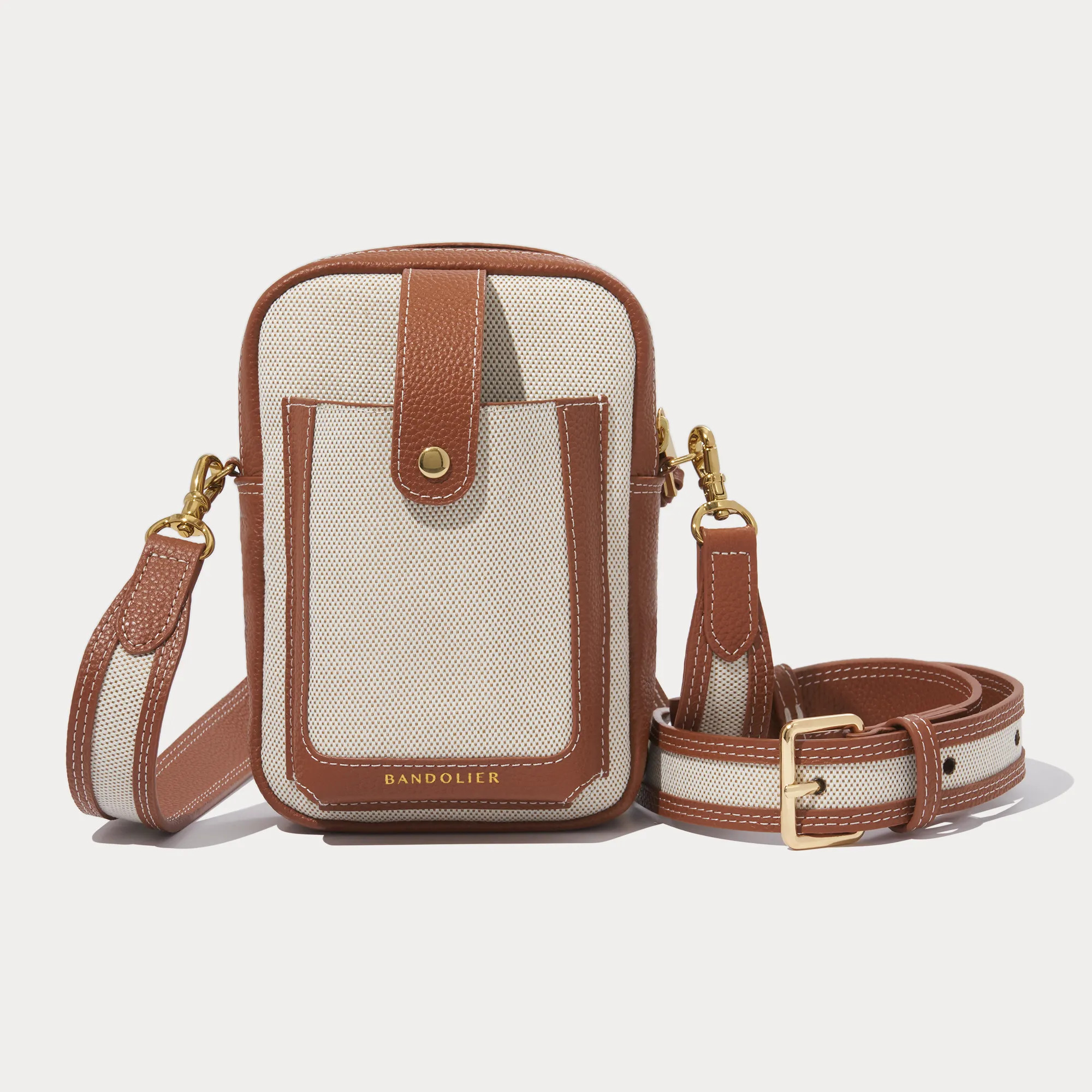 Dillon Crossbody Bag - Cream Sienna/Gold | Bandolier